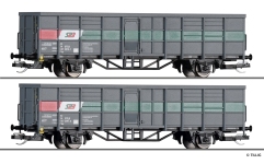 Tillig 01110 - TT - 2-tlg. Set Offene Güterwagens, Steiermärkischen Landesbahnen, Ep. V